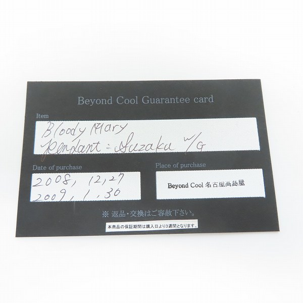 実際に弊社で買取させて頂いた【ギャラ付】Bloody Mary/ブラッディマリー KAI/カイ 四神 Suzaku/朱雀 ペンダント W/Gの画像 5枚目