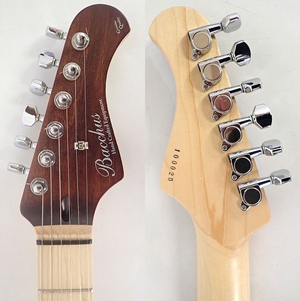 実際に弊社で買取させて頂いた★Bacchus/バッカス GRACE-FT/M BR/OIL エレキギター コイルタップ搭載 ギグケース付の画像 3枚目