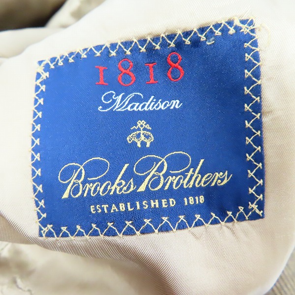 実際に弊社で買取させて頂いたBROOKS BROTHERS/ブルックスブラザーズ グレンチェック 3B テーラードジャケット ブラウン/40Sの画像 2枚目