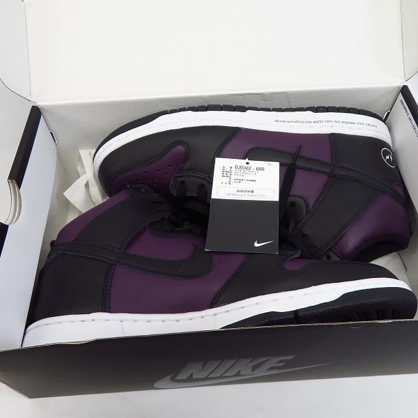 実際に弊社で買取させて頂いたNIKE/ナイキ×FRAGMENT DESIGN/フラグメントデザイン DUNK HI/F ダンクハイ 北京 DJ0382-600/28の画像 7枚目