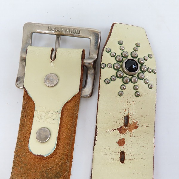 実際に弊社で買取させて頂いたHTC/エイチティーシー Hollywood Trading Company スタッズベルト/32の画像 2枚目