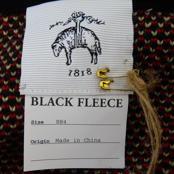 実際に弊社で買取させて頂いたBLACK FLEECE by Brooks Brothers/ブラックフリース ブルックスブラザーズ ウールニットチェックカーディガン/BB4の画像 2枚目