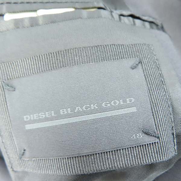 実際に弊社で買取させて頂いたDIESEL BLACK GOLD/ディーゼル ジップ ライダースジャケット 48の画像 2枚目