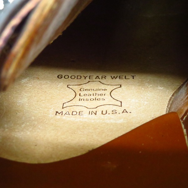 実際に弊社で買取させて頂いたBROOKS BROTHERS /ブルックスブラザーズ シングル モンクストラップ コードバン シューズ 04509/8.5Dの画像 6枚目