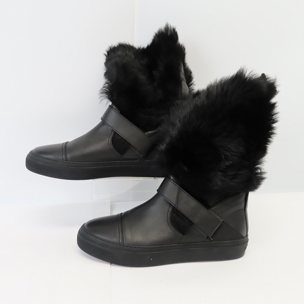 実際に弊社で買取させて頂いたJIMMYCHOO/ジミーチュウ ファー付き ハイカットスニーカーブーツ/42の画像 2枚目