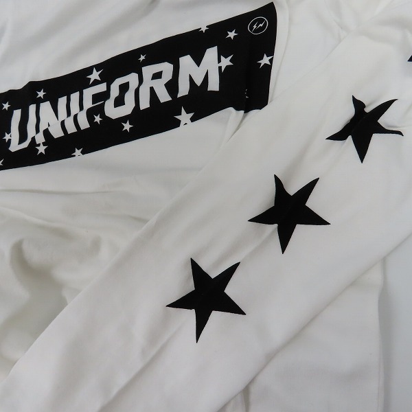 実際に弊社で買取させて頂いたユニフォームエクスペリメント ホワイトライン STAR BOXLOGO SLEEVE 5STAR CUT SEWN カットソー UE-156088/2の画像 5枚目
