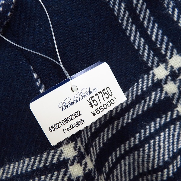 実際に弊社で買取させて頂いた【未使用】BROOKS BROTHERS/ブルックスブラザーズ ウールチェックパンツ ネイビー×ホワイト/BB3の画像 7枚目