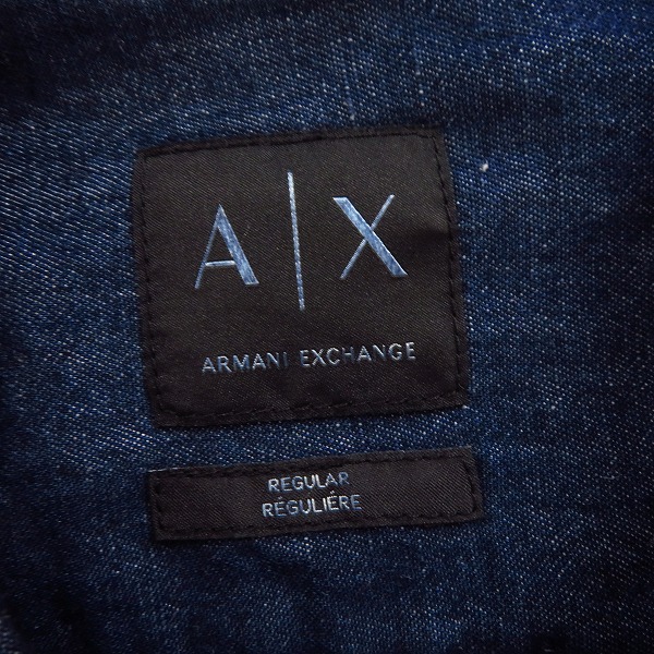 実際に弊社で買取させて頂いたARMANI EXCHANGE/アルマーニエクスチェンジ ロゴ刺繍 長袖シャツ/Mの画像 2枚目