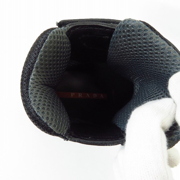 実際に弊社で買取させて頂いた【観賞用】PRADA/プラダ レザーハイカットシューズ 0341/8の画像 4枚目