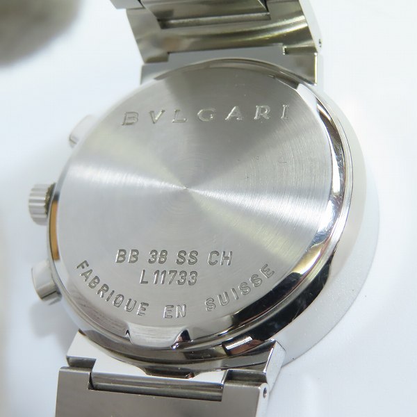 実際に弊社で買取させて頂いたBVLGARI/ブルガリ ブルガリブルガリ クロノグラフ 自動巻き時計/ウォッチ BB38SSCHの画像 4枚目