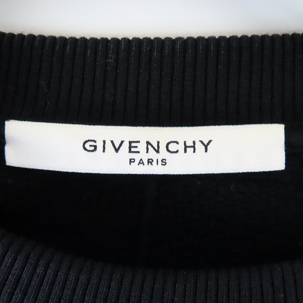 実際に弊社で買取させて頂いたGIVENCHY/ジバンシー  長袖 スウェット/トレーナー カットソー ブラック 17S 7333 653/XSの画像 2枚目