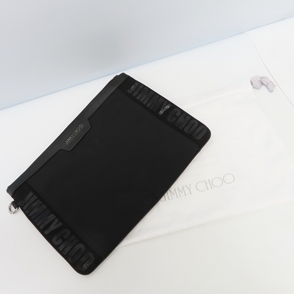 実際に弊社で買取させて頂いたJIMMY CHOO/ジミー チュウ DEREK/デレク サイドロゴ クラッチバッグの画像 7枚目