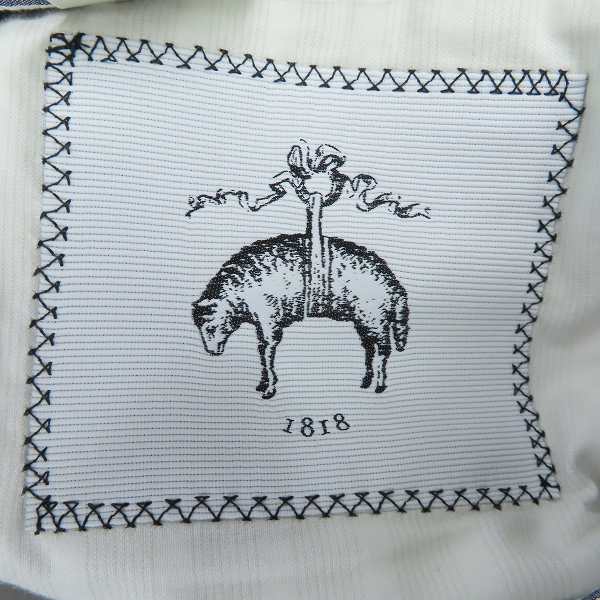 実際に弊社で買取させて頂いたBrooks Brothers/ブルックスブラザーズ ストライプ3Bテーラードジャケット ホワイト×ネイビー/BB3の画像 3枚目