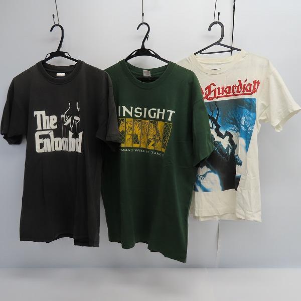 実際に弊社で買取させて頂いたINSIGHT/THE ENTOMBED/BLIND GUARDIAN バンドTシャツ 3点セット L/XL