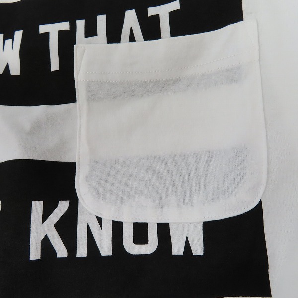 実際に弊社で買取させて頂いたuniform experiment/ユニフォームエクスペリメント ボックスプリント 胸ポケット カットソー ホワイト UE-178077/3の画像 4枚目