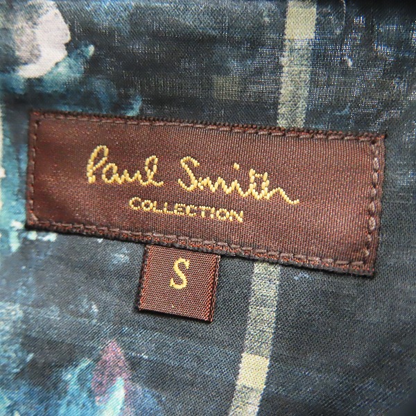 実際に弊社で買取させて頂いた【未使用】Paul Smith collection/ポールスミスコレクション チェック/ペイント総柄 長袖シャツ/Sの画像 2枚目