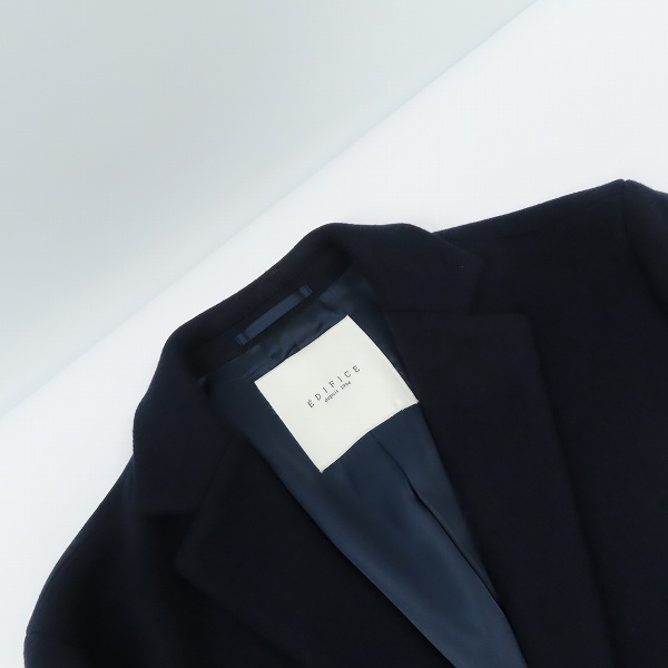 実際に弊社で買取させて頂いた【未使用】EDIFICE/エディフィス チェスターコート/Sの画像 4枚目