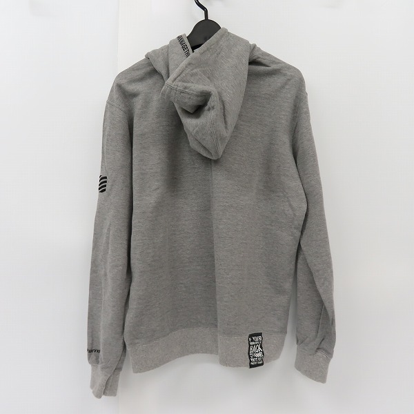 実際に弊社で買取させて頂いたBackChannel/バックチャンネル BKCNLロゴ プルオーバーパーカー グレー/Lの画像 1枚目
