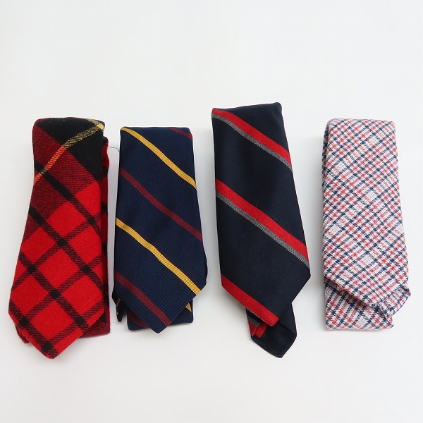 実際に弊社で買取させて頂いた【おまとめ/4点】BLACK FLEECE by Brooks Brothers/ブラックフリース ブルックスブラザーズ ウールチェック等 ネクタイ