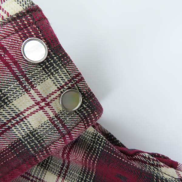 実際に弊社で買取させて頂いたTHE FLAT HEAD/フラットヘッド ネイティブチェックウエスタンシャツ 40の画像 7枚目