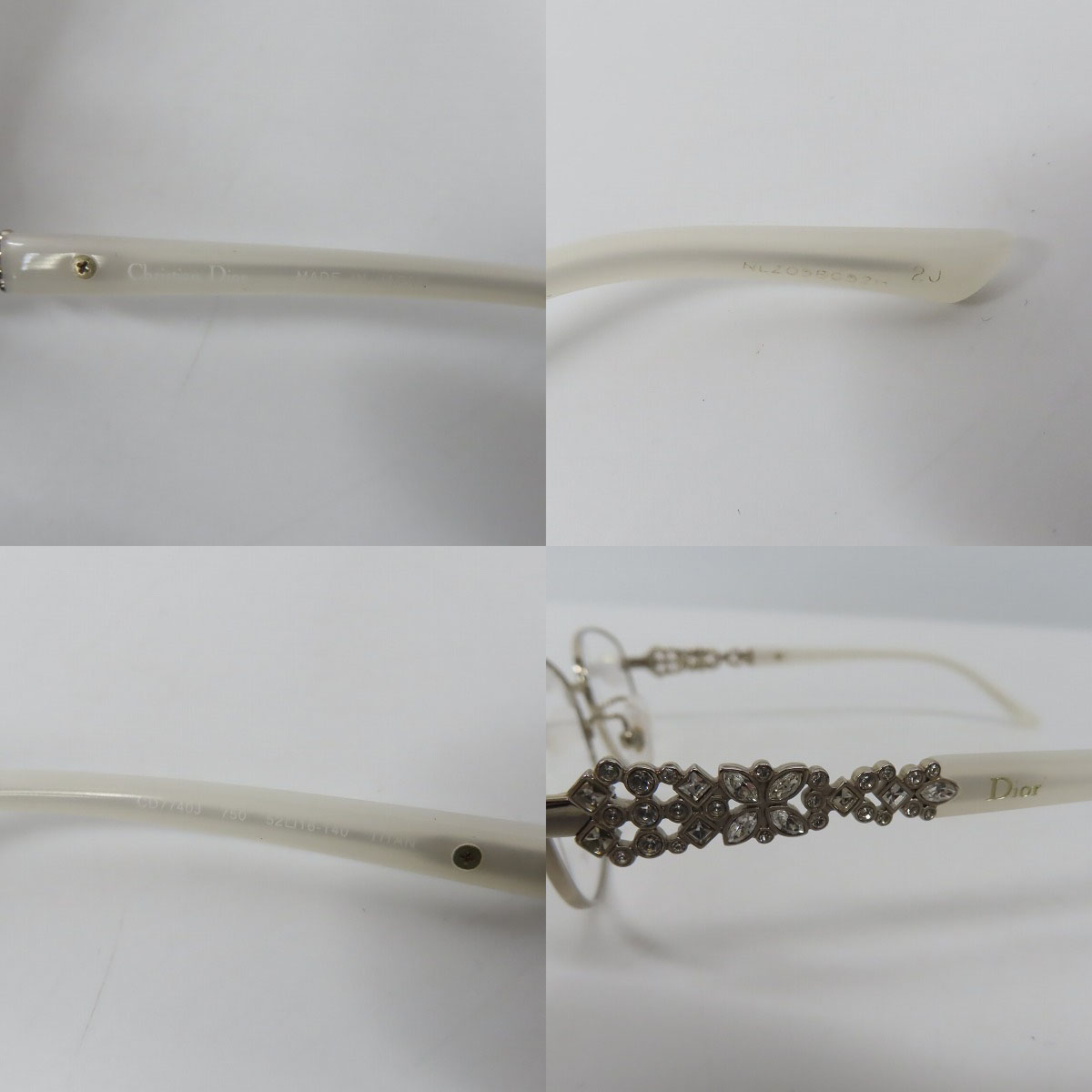 実際に弊社で買取させて頂いたChristian Dior/クリスチャンディオール メガネフレーム CD7740Jの画像 6枚目