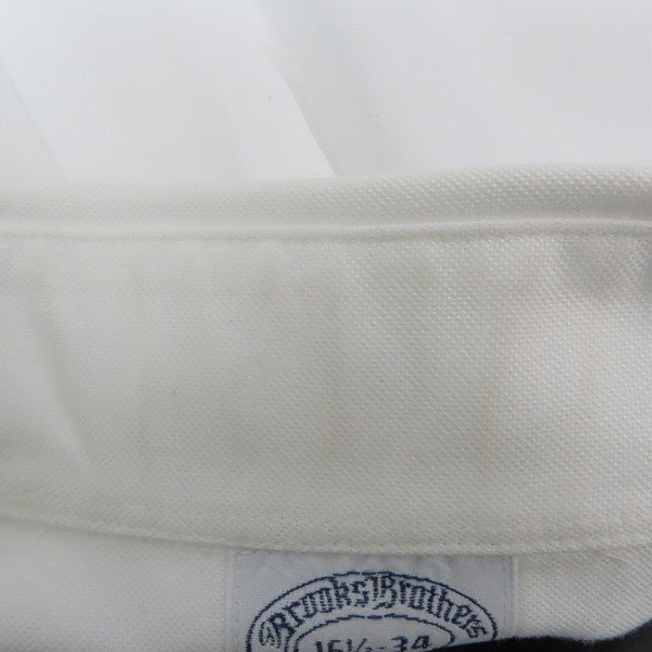 実際に弊社で買取させて頂いたBrooks Brothers/ブルックスブラザーズ 長袖 B.D.シャツ ホワイト 16.5-34の画像 4枚目