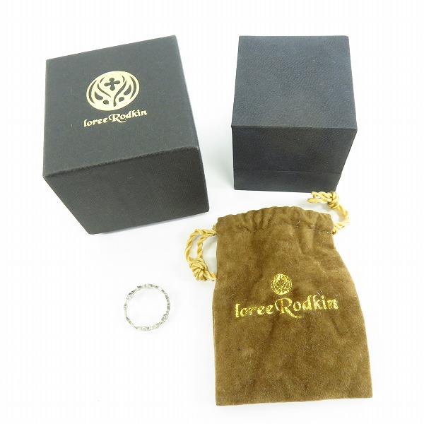 実際に弊社で買取させて頂いたLoree Rodkin/ローリーロドキン PT950 PRINCESS CROSS BEZEL リングwダイヤ/13号の画像 5枚目