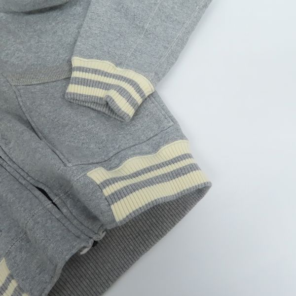 実際に弊社で買取させて頂いたTHE FLAT HEAD/フラットヘッド スウェット ジップブルゾン グレー 38の画像 7枚目