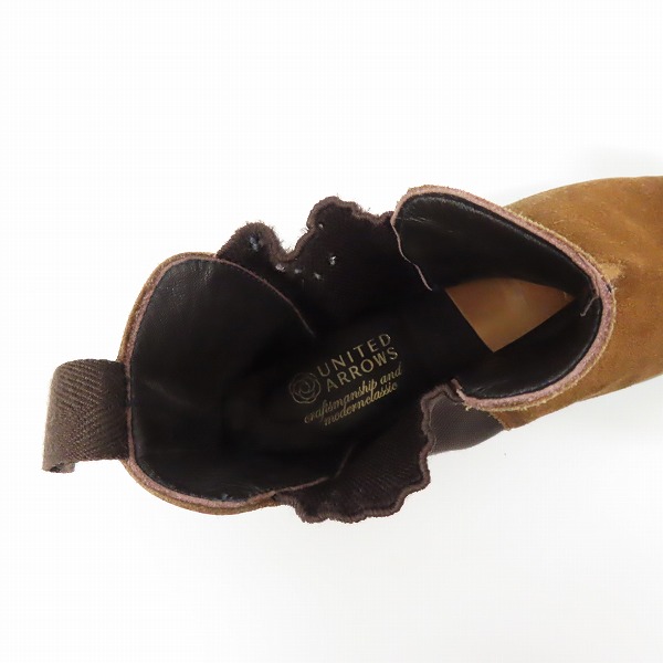 実際に弊社で買取させて頂いたUNITED ARROWS/ユナイテッドアローズ×三陽山長 別注 ブーツ サイドゴア/7の画像 4枚目