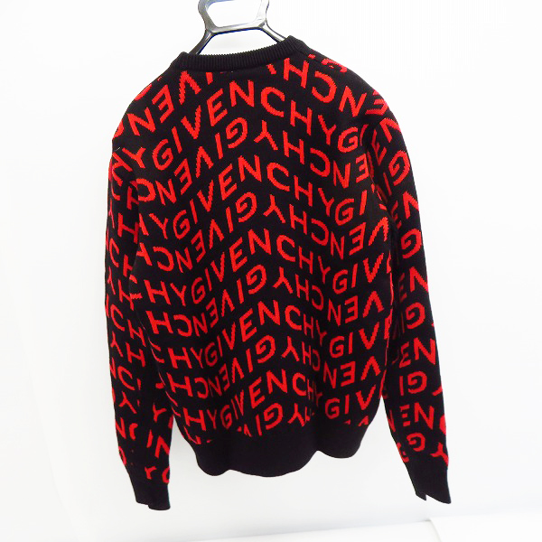 実際に弊社で買取させて頂いた【JPタグ】GIVENCHY/ジバンシィ 21SS 総柄ロゴ クルーネック ニットセーター BM90EQ4Y7G/XSの画像 1枚目