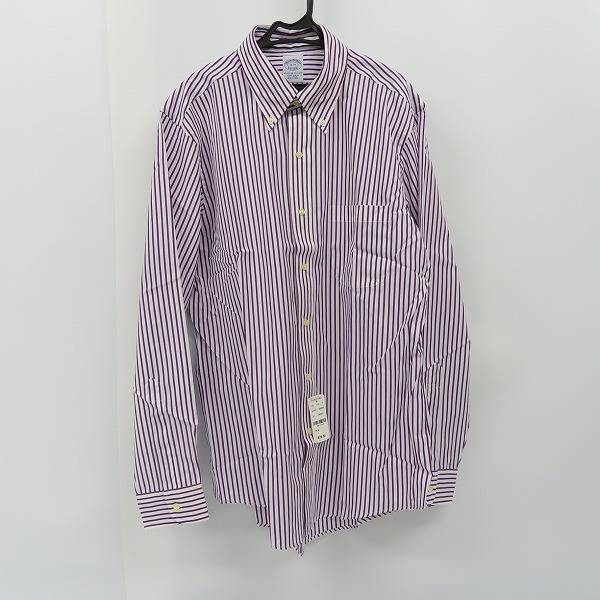 実際に弊社で買取させて頂いた【未使用】BROOKS BROTHERS /ブルックスブラザーズ L/S ストライプ ボタンダウンシャツ/16-34