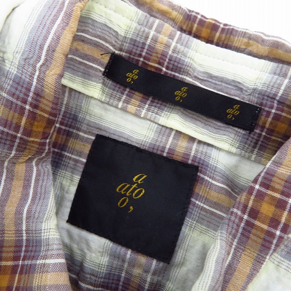 実際に弊社で買取させて頂いたato/アトウ 半袖シャツ/46 5点セットの画像 6枚目