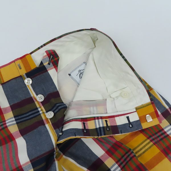 実際に弊社で買取させて頂いたBLACK FLEECE by Brooks Brothers/ブラックフリース ブルックスブラザーズ チェック柄 ハーフパンツ マルチカラー BB3の画像 4枚目