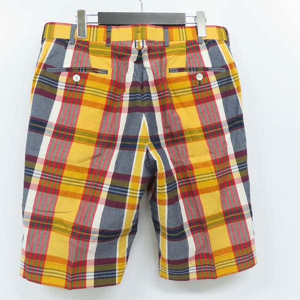 実際に弊社で買取させて頂いたBLACK FLEECE by Brooks Brothers/ブラックフリース ブルックスブラザーズ チェック柄 ハーフパンツ マルチカラー BB3の画像 1枚目