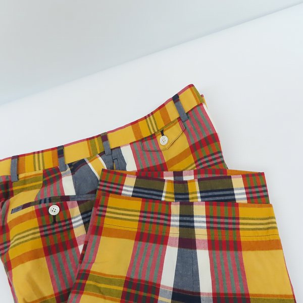 実際に弊社で買取させて頂いたBLACK FLEECE by Brooks Brothers/ブラックフリース ブルックスブラザーズ チェック柄 ハーフパンツ マルチカラー BB3の画像 6枚目