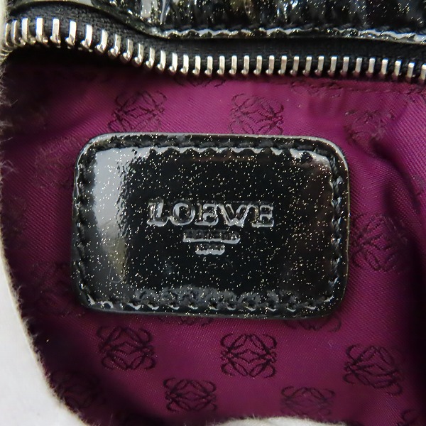 実際に弊社で買取させて頂いたLOEWE/ロエベ アマソナ エナメル ハンドバッグの画像 4枚目