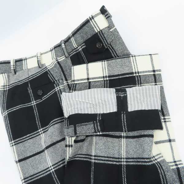 実際に弊社で買取させて頂いたBLACK FLEECE by Brooks Brothers/ブラックフリース ブルックスブラザーズ ウールチェックパンツ 黒白/BB3の画像 8枚目