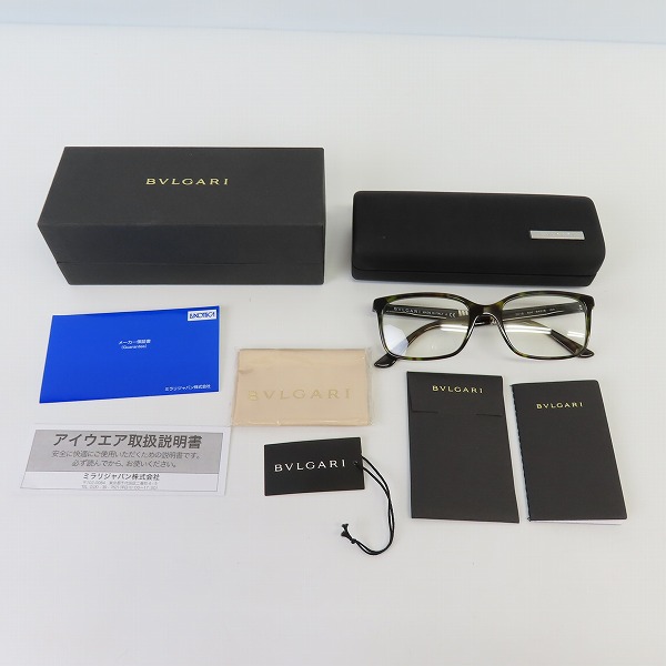 実際に弊社で買取させて頂いたBVLGARI/ブルガリ サイドロゴ 眼鏡/メガネフレーム 3018 504の画像 8枚目