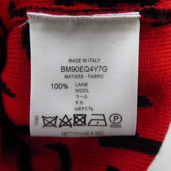 実際に弊社で買取させて頂いた【JPタグ】GIVENCHY/ジバンシィ 21SS 総柄ロゴ クルーネック ニットセーター BM90EQ4Y7G/XSの画像 3枚目