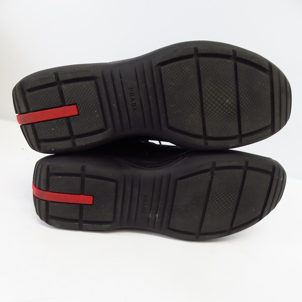 実際に弊社で買取させて頂いた【観賞用】PRADA/プラダ レザーハイカットシューズ 0341/8の画像 2枚目