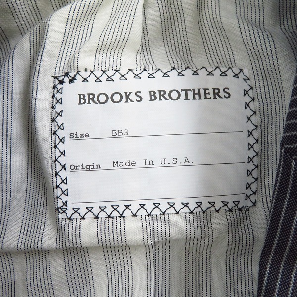 実際に弊社で買取させて頂いたBrooks Brothers/ブルックスブラザーズ ストライプ3Bテーラードジャケット/BB3の画像 2枚目