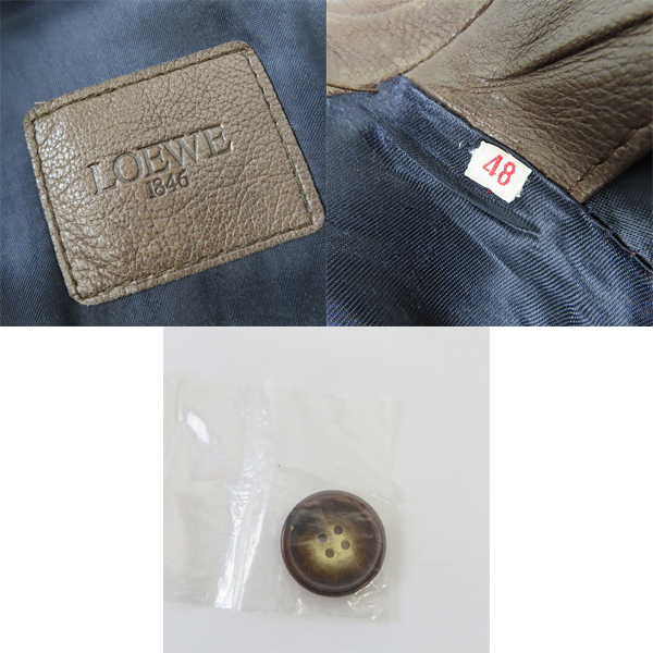 実際に弊社で買取させて頂いたLOEWE/ロエベ 1846 ジャケット ブラウン系/48の画像 3枚目