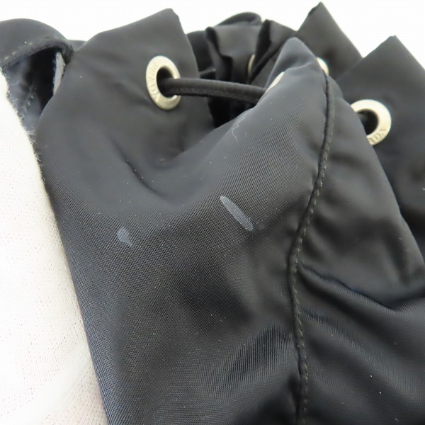 実際に弊社で買取させて頂いた【ジャンク】PRADA/プラダ VELA ミニバックパック/リュックサック ブラックの画像 6枚目