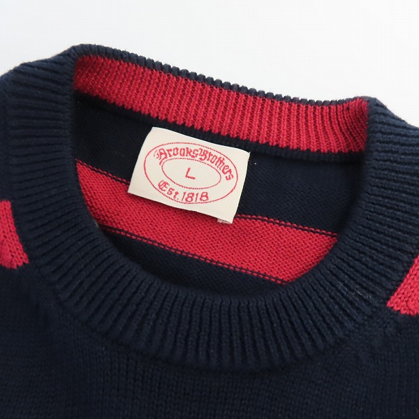 実際に弊社で買取させて頂いたBrooks Brothers/ブルックスブラザーズ ボーダー ニット Lの画像 5枚目