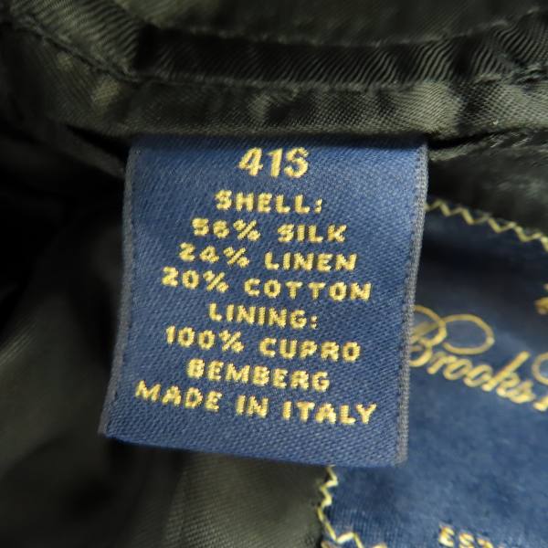 実際に弊社で買取させて頂いたBrooks Brothers/ブルックスブラザーズ 3Bテーラードジャケット ブラック×ホワイト/41Sの画像 3枚目