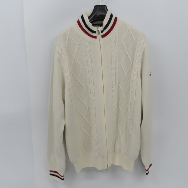 実際に弊社で買取させて頂いたTitleist/タイトリスト ケーブルジップアップニットジャケット 蓄熱裏地/LL