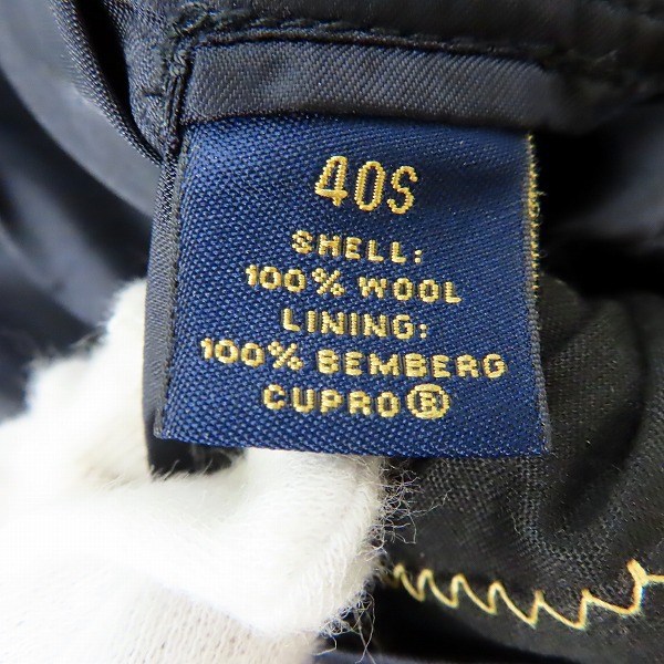 実際に弊社で買取させて頂いたBlack Fleece By Brooks Brothers/ブラックフリース バイ ブルックスブラザーズ  3Bジャケット ダークネイビー系/40Sの画像 3枚目