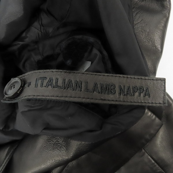 実際に弊社で買取させて頂いたHUGO BOSS/ヒューゴボス ラムレザー 1Bテーラードジャケット/50の画像 6枚目