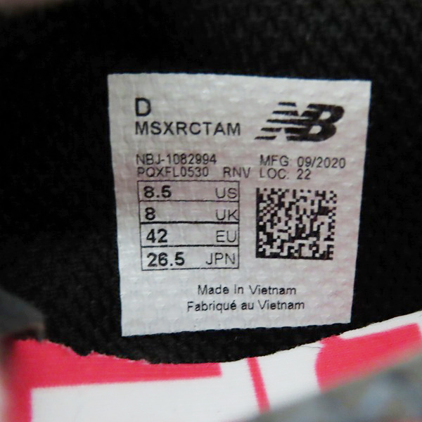 実際に弊社で買取させて頂いた【未使用】Staple×Atmos×New Balance/ステイプル×アトモス×ニューバランス スニーカー/MSXRCTAM/26.5の画像 5枚目