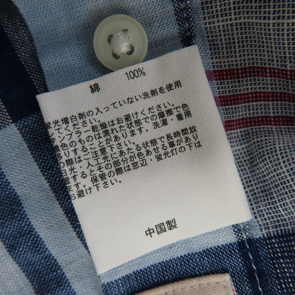 実際に弊社で買取させて頂いた【未使用】Brooks Brothers/ブルックスブラザーズ チェックシャツ Mの画像 4枚目